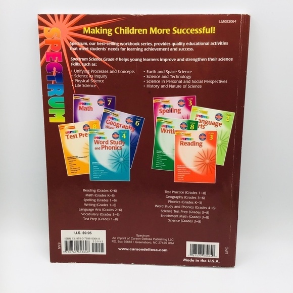 New Spectrum Science Grade 4 by School Specialty Publishing Staff Carson… - Picture 2 of 2